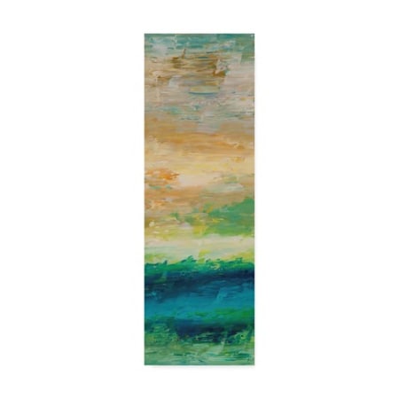 Hilary Winfield 'Up With The Sun Orange Green' Canvas Art,6x19